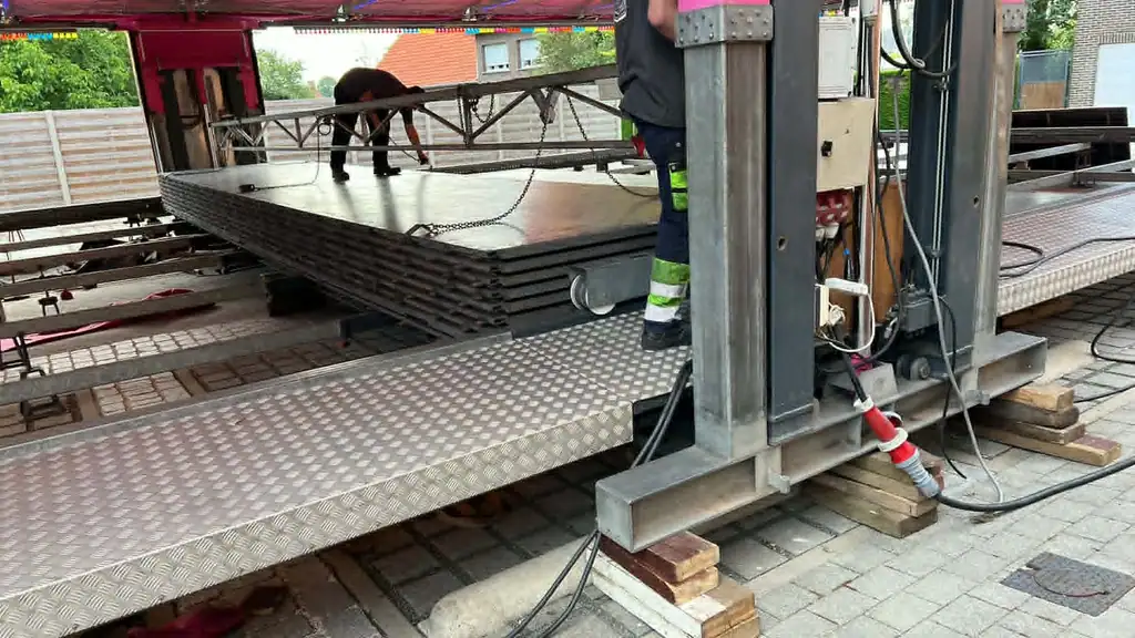 Technische aansluiting bij de botsauto